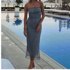 Zara Gray strapless Dress